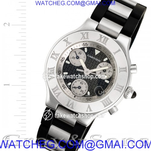 Cartier W10125U2 2424 Chronoscaph 21 Quartz Male Stainless Steel