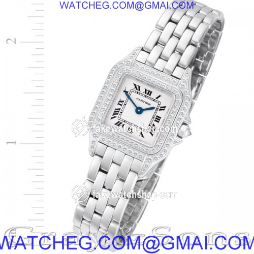 Cartier 1660 Panthere Quartz Female 18k White Gold
