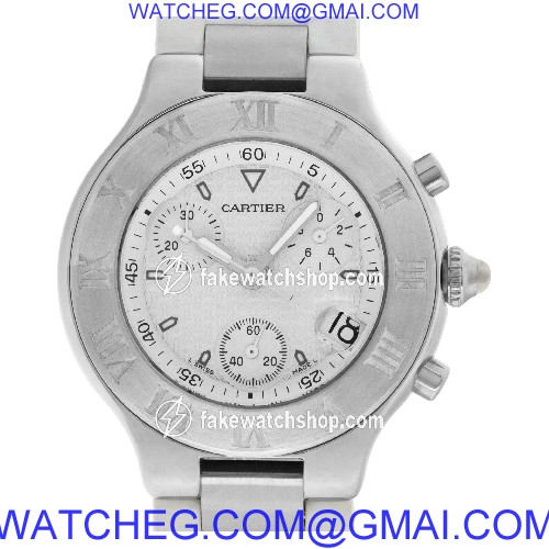 Cartier w10184U2 Chronoscaph 21 Quartz Unisex Stainless Steel
