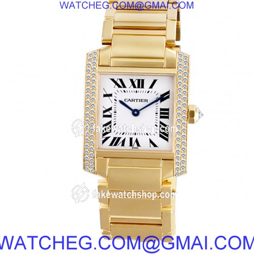 Cartier CRWE1001R8 Tank Francaise Quartz Unisex 18k yellow gold