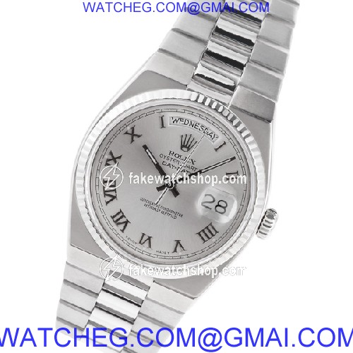 Rolex 19019 Oysterquartz Day Date Quartz Male 18k White Gold