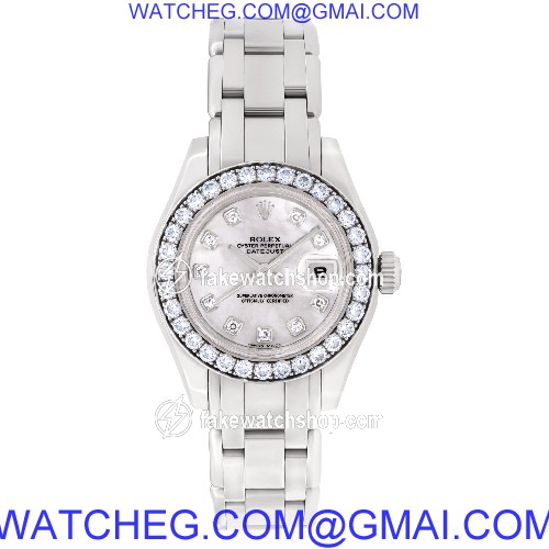Rolex 80299 Pearlmaster Automatic Female 18k White Gold