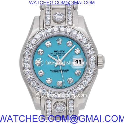 Rolex 69299 Pearlmaster Automatic Female 18k White Gold