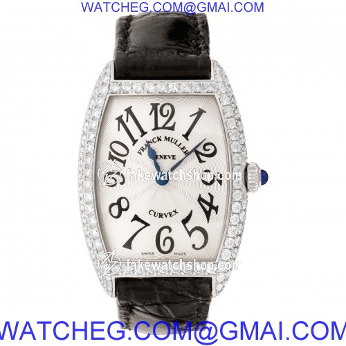Franck Muller 1752 QZ D Curvex Quartz Female 18k White Gold