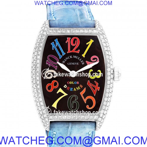 Franck Muller 7502 QZD Color Dreams Quartz Female 18k White Gold