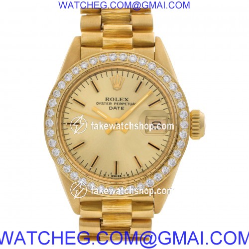 Rolex 6916 Date Automatic Female 18k yellow gold