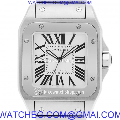 Cartier w200737g Santos 100 Automatic Unisex Stainless Steel