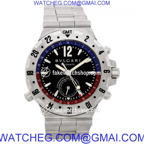 Bvlgari GMT 40 S Diagono Automatic Male Stainless Steel