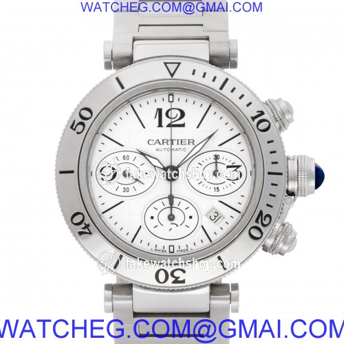 Cartier W31089M7 Pasha 42mm Automatic Male Stainless Steel