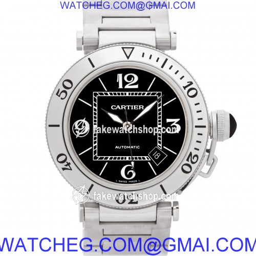 Cartier w31080m7 Pasha Seatimer Automatic Male Stainless Steel