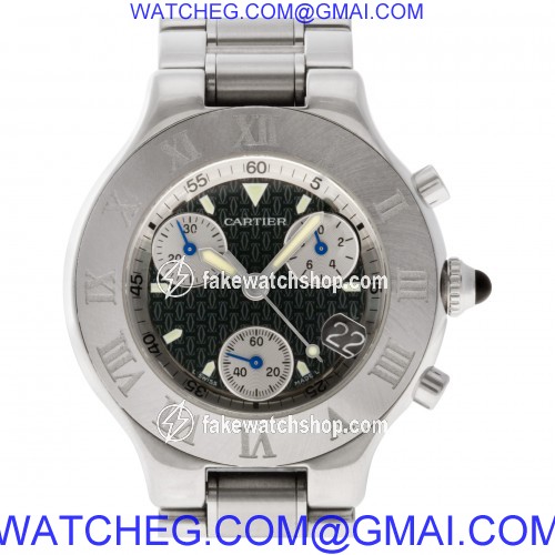 Cartier 2424 Chronoscaph 21 Quartz Unisex Stainless Steel