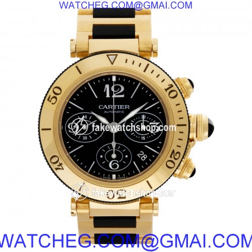 Cartier W301970M Pasha Seatimer Automatic Male 18k yellow gold