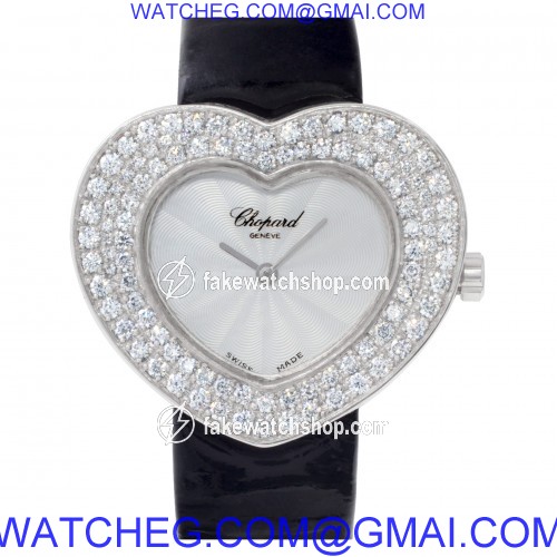 Chopard 5631 Heart Quartz Female 18k White Gold