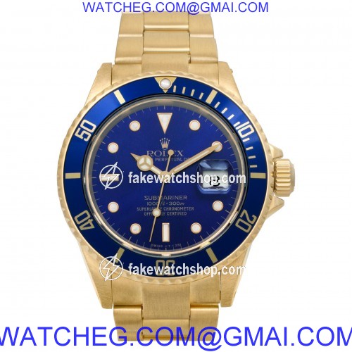 Rolex 16808 Submariner Automatic Unisex 18k yellow gold