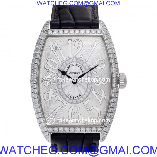 Franck Muller 2852 QZ D CD 1R Curvex Quartz Unisex 18k White Gold