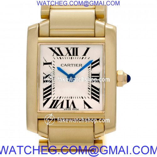 Cartier W50002N2 Tank Francaise Quartz Female 18k yellow gold