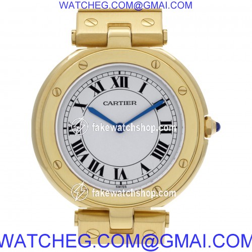 Cartier w3315 Santos Quartz Unisex 18k yellow gold
