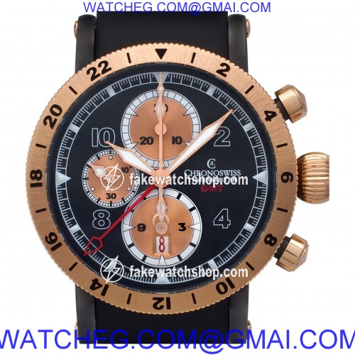Chronoswiss CH-7535RGST Timemaster GMT Automatic Male PVD steel