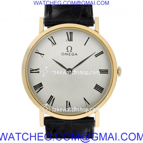 Omega D6672 Classic Manual Male 14k yellow gold