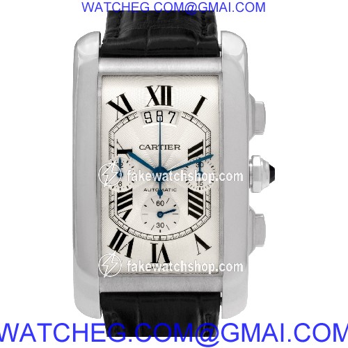 Cartier W2609456 Tank Americaine Automatic Male 18k White Gold