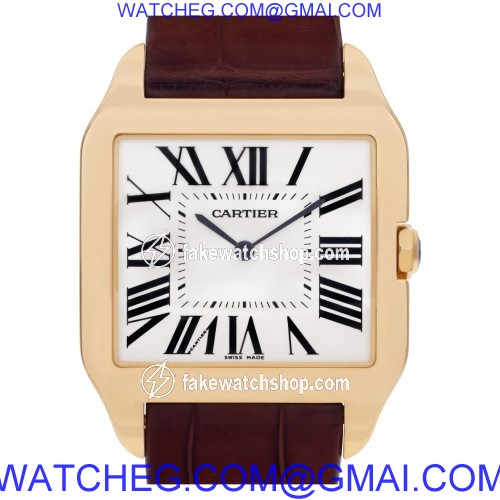 Cartier W2008751 Santos Dumont Manual Unisex 18k Yellow Gold
