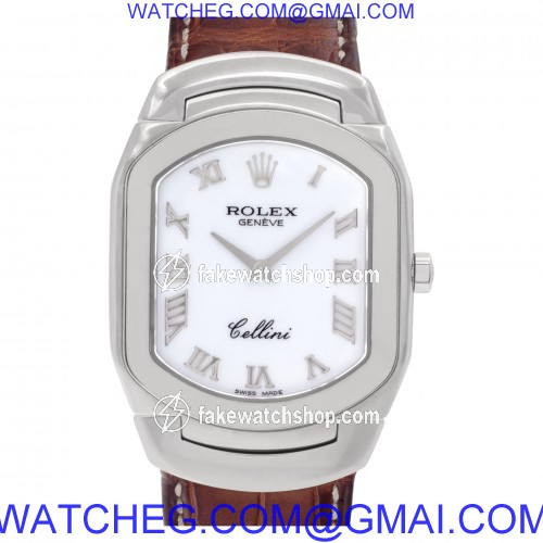 Rolex 6633 Cellini Quartz Male 18k White Gold