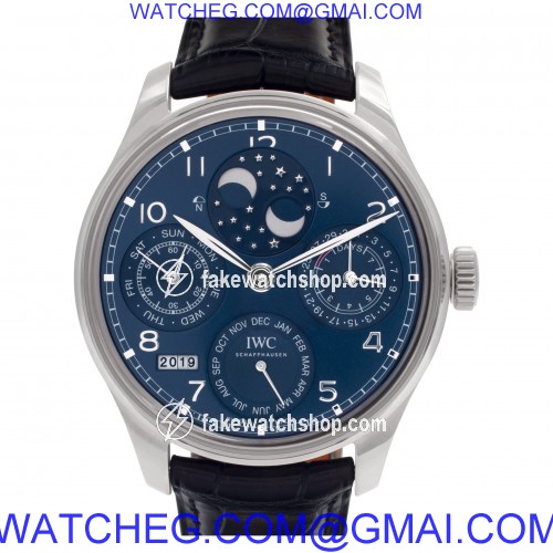IWC iw503401 Portuguese Perpetual Automatic Male 18k White Gold