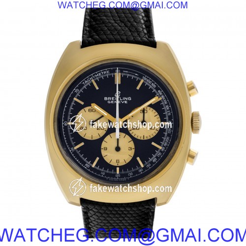 Breitling 9757 Chronograph Manual Male Gold Plate