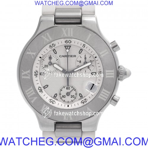 Cartier w10125U2 Chronoscaph 21 Quartz Unisex Stainless Steel