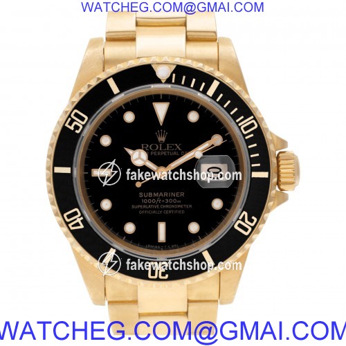Rolex 16808 Submariner Automatic Unisex 18k yellow gold