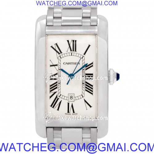 Cartier W2605511 Tank Americaine Automatic Unisex 18k White Gold