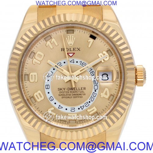Rolex 326938 Sky-Dweller Automatic Unisex 18k yellow gold
