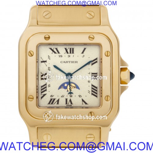 Cartier 819901 Santos Quartz Unisex 18k yellow gold