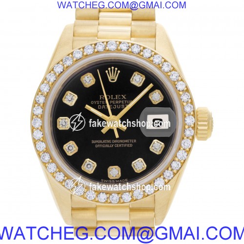 Rolex 69138 Datejust Automatic Female 18k Yellow Gold