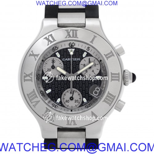 Cartier W10125U2 Chronoscaph Quartz Unisex Stainless Steel