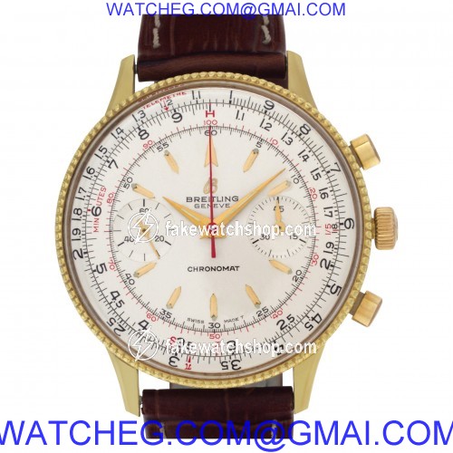 Breitling 21702 Chronomat Manual Male Gold Plate