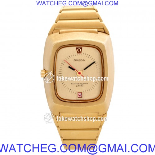 Omega 196.005 Electroquartz Quartz Male 18k yellow gold