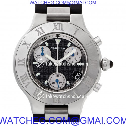 Cartier W31018H3 Chronoscaph 21 Quartz Unisex Stainless Steel