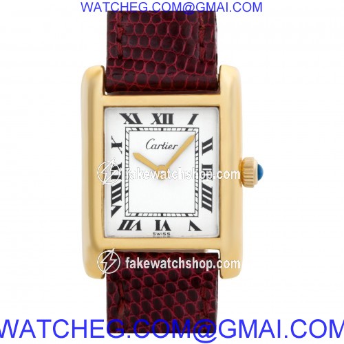 Cartier 5512106 Tank Manual Female 18k Gold Fill
