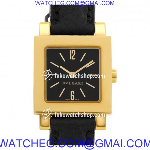 Bvlgari SQ22GL Quadrato Quartz Female 18k yellow gold