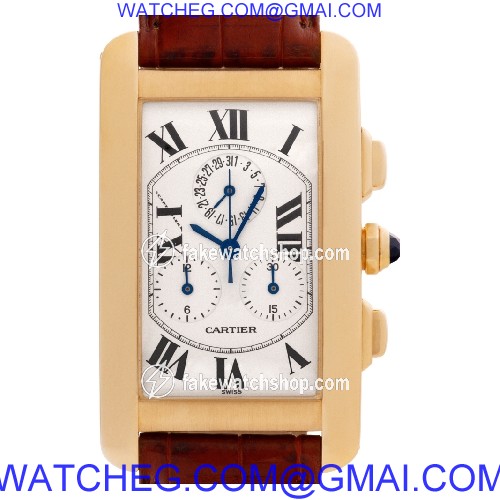 Cartier 1730 Tank Americaine Quartz Male 18k yellow gold