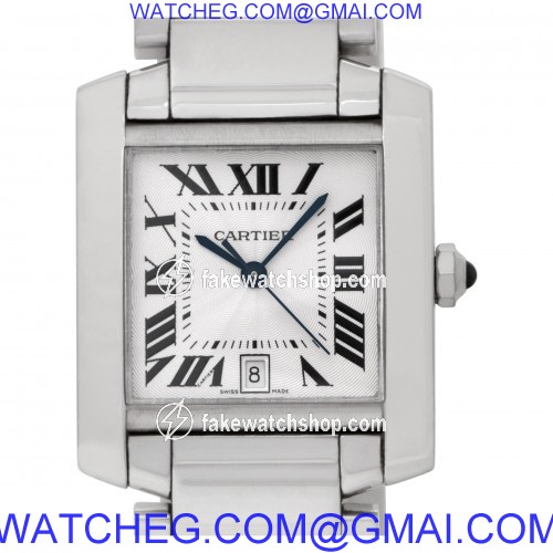 Cartier W50011S3 Tank Francaise Automatic Unisex 18k White Gold