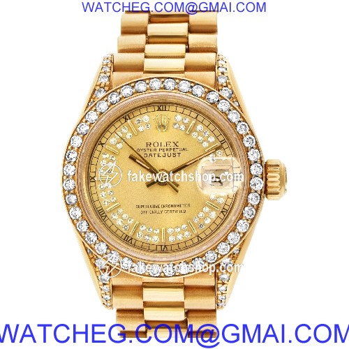 Rolex 69188 Datejust Automatic Female 18k yellow gold