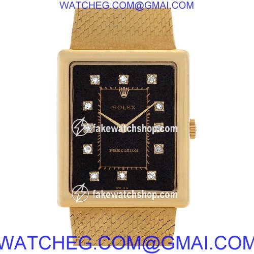 Rolex 4105 Precision Manual Unisex 18k yellow gold