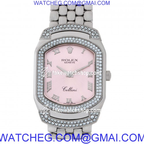 Rolex 6693 Cellini Quartz Female 18k White Gold