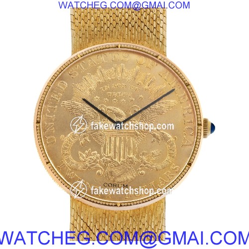 Corum 8890 $20 Coin Quartz Male 18k yellow gold