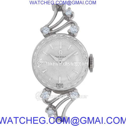 Omega A7575 Cocktail Manual Female 18k White Gold