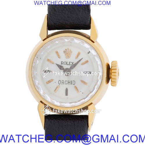 Rolex 3361 Orchid Manual Female 18k yellow gold
