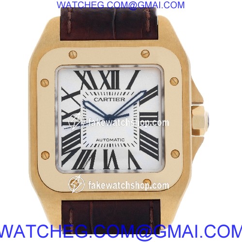 Cartier W20112Y1 Santos 100 Automatic Male 18k yellow gold