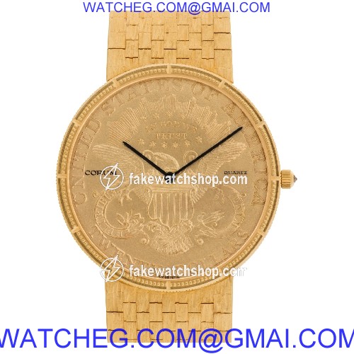 Corum Corum 2878 gold coin Quartz Male 18k yellow gold